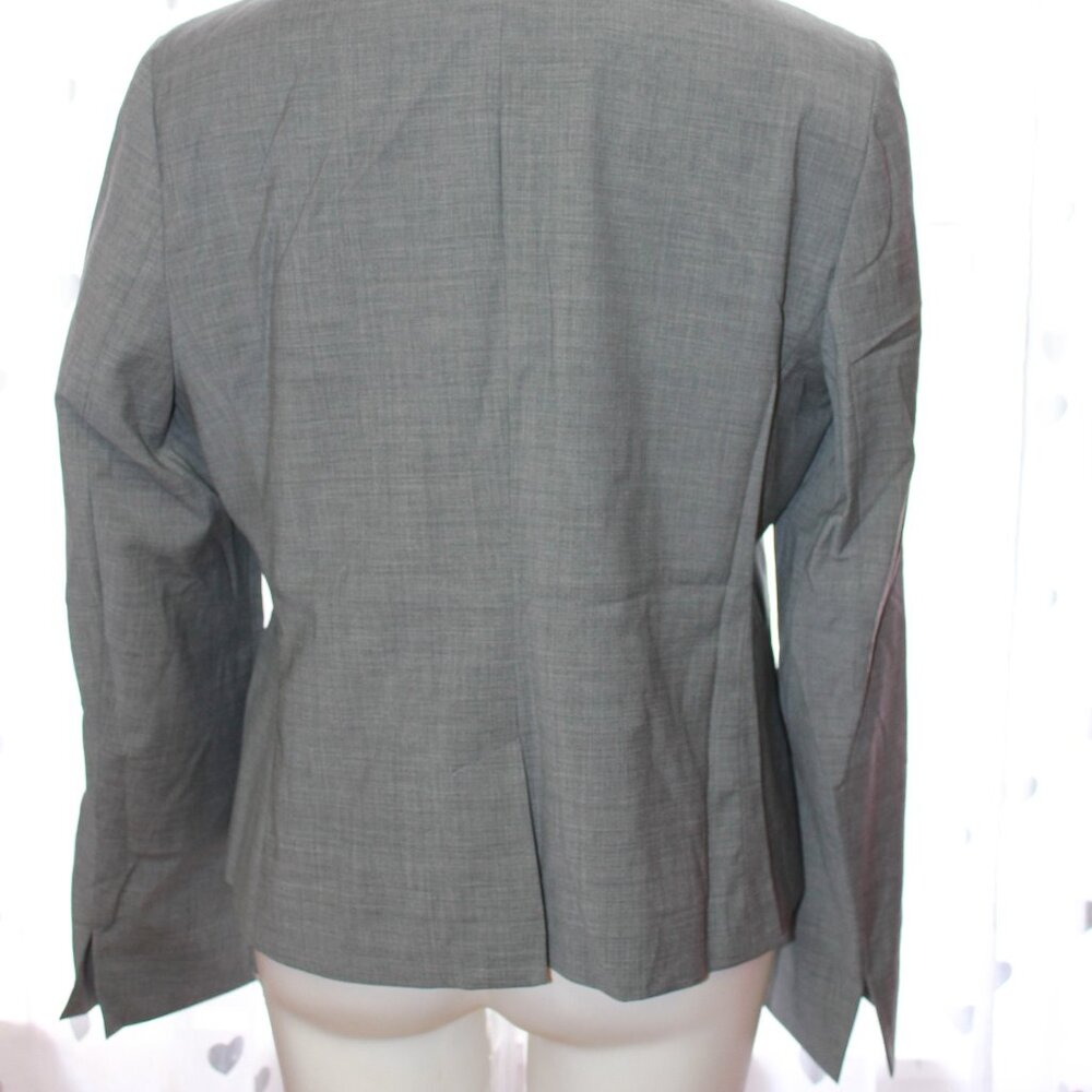 #503 Talbots Grey Dress Jacket Blazer Size 16 - Picture 6 of 9